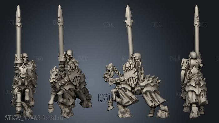 skeleton knight banner 3d stl модель для ЧПУ