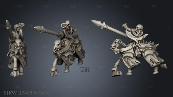 skeleton knight musician 3d stl модель для ЧПУ