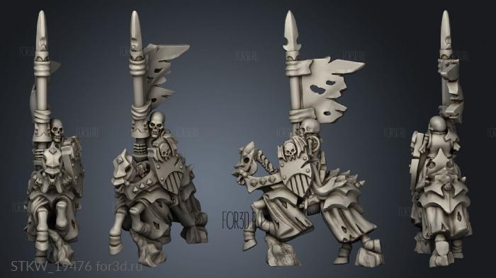 skeleton knight banner 3d stl модель для ЧПУ