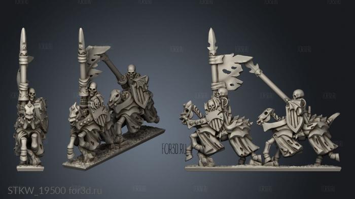 skeleton knights banner stl model for CNC