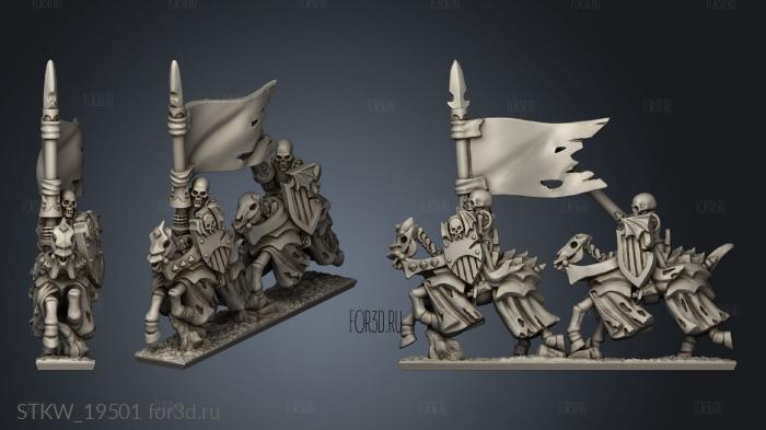 skeleton knights banner blank 3d stl модель для ЧПУ