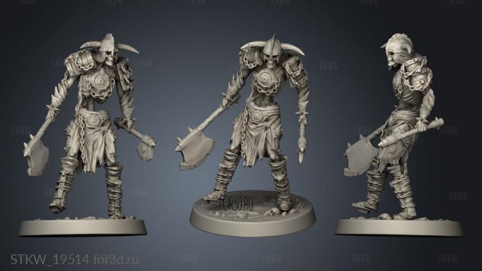 Skeleton Skelly Soldier stl model for CNC