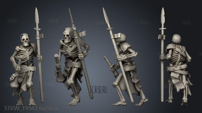 SKELETON WARRIOR MUSICIAN stl model for CNC