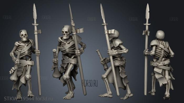 SKELETON WARRIOR MUSICIAN stl model for CNC