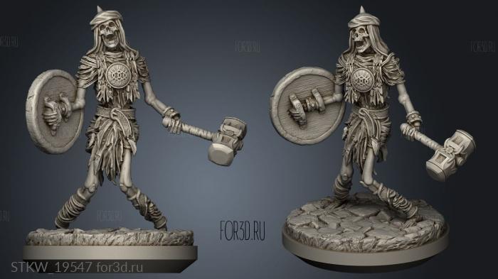 Skeleton Warriors stl model for CNC