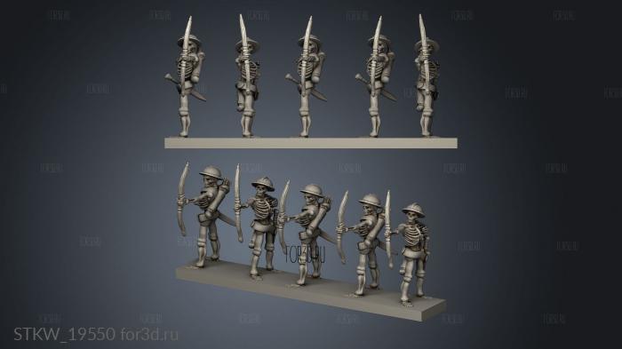 Archers Bowmen stl model for CNC