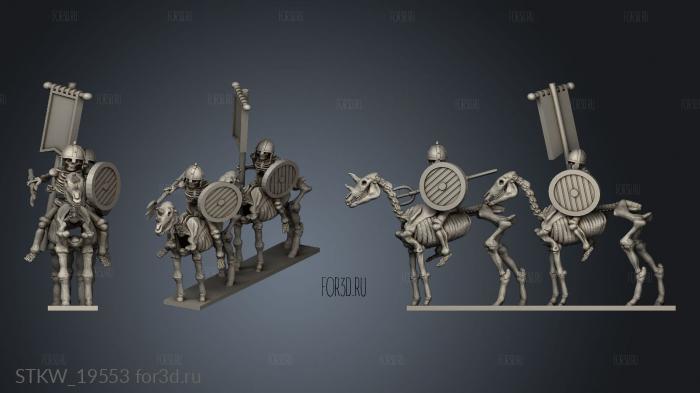 Cavaliers Horsemen stl model for CNC