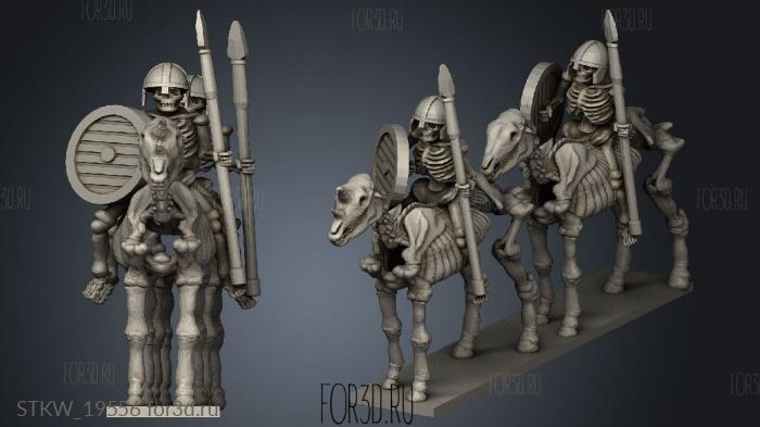 Cavaliers Horsemen stl model for CNC