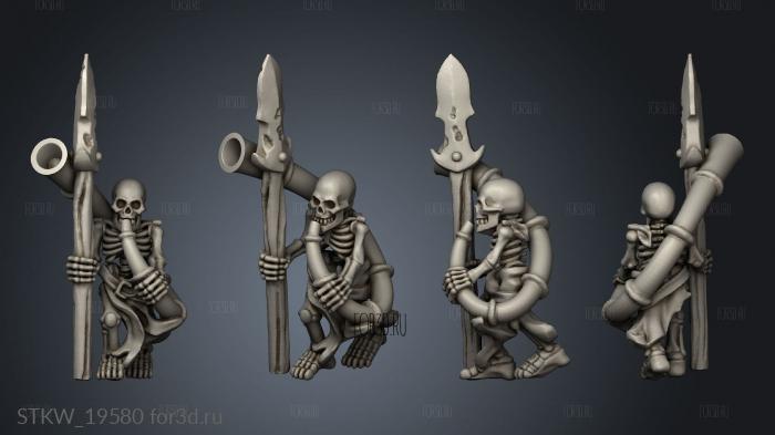 skeletons musician stl model for CNC