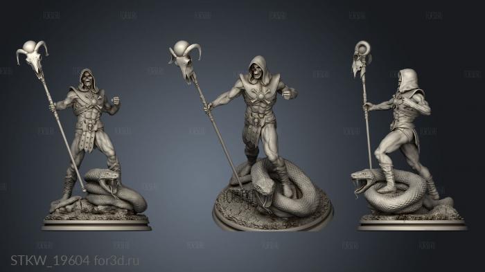 Skeletor Artist stl model for CNC