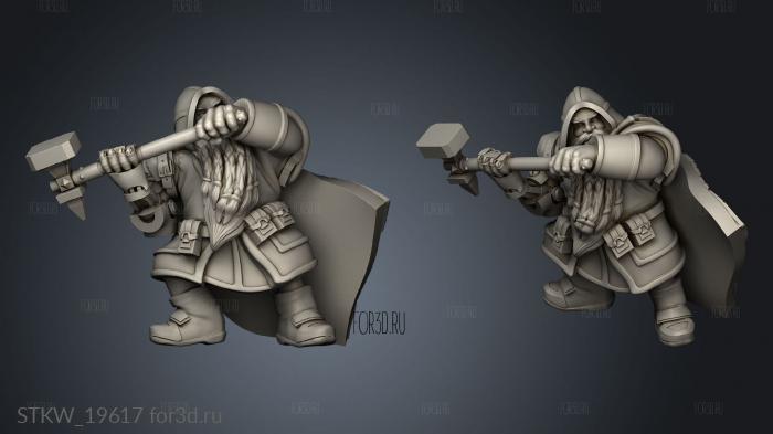 Dwarf Cleric stl model for CNC