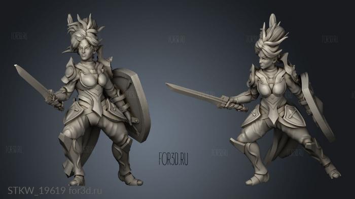 Elemdar paladin stl model for CNC