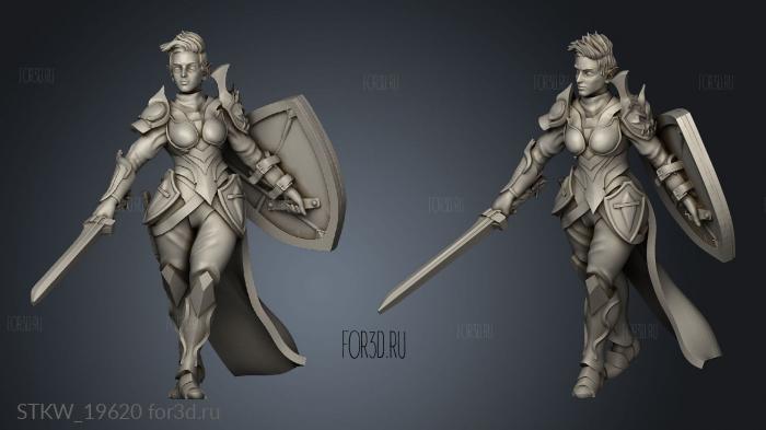 Elemdar paladin stl model for CNC