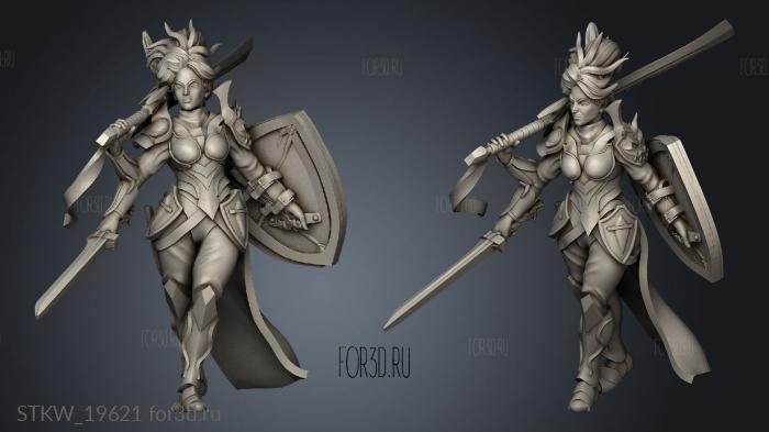 Elemdar paladin stl model for CNC