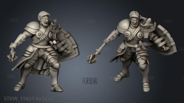 Human paladin stl model for CNC