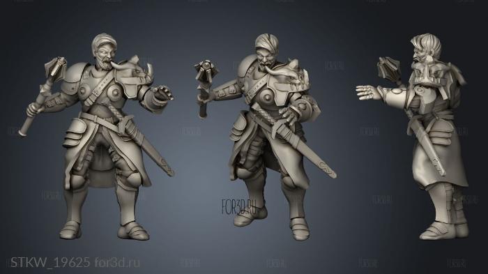 Human paladin stl model for CNC