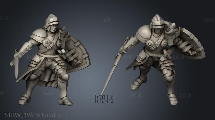 Human paladin stl model for CNC