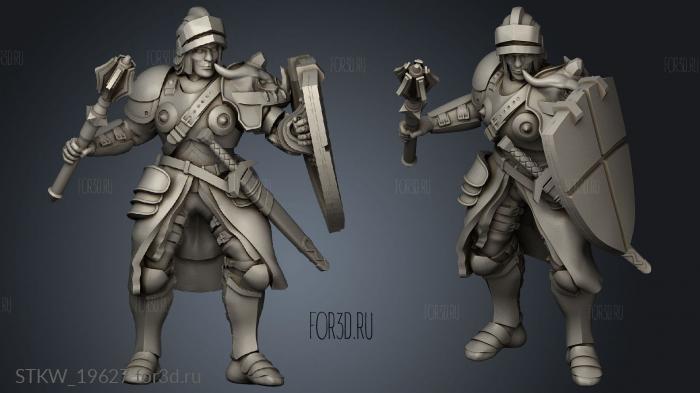 Human paladin stl model for CNC