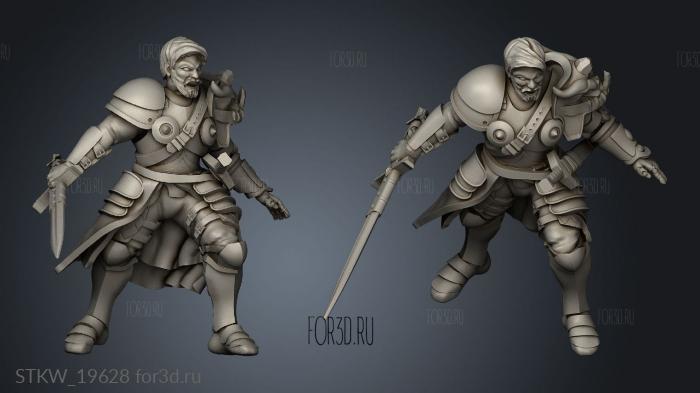 Human paladin stl model for CNC