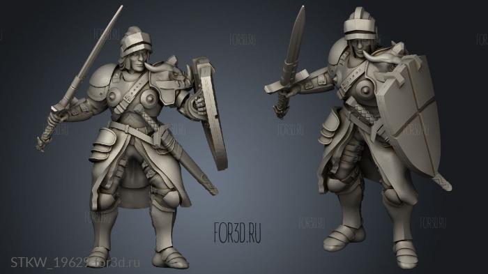 Human paladin stl model for CNC