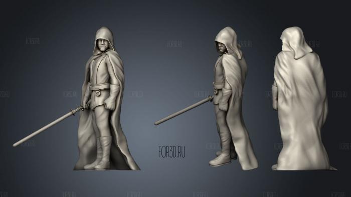 The Mandalorian Luke Skywalker 3d stl модель для ЧПУ
