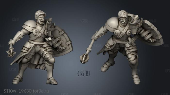 Human paladin stl model for CNC