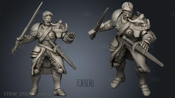 Human paladin stl model for CNC