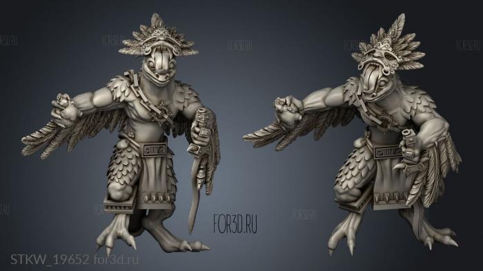 Skink SHAMAN WITH DAGGER 3d stl модель для ЧПУ