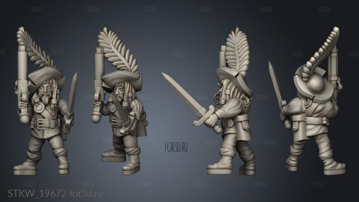 skirmishers stl model for CNC