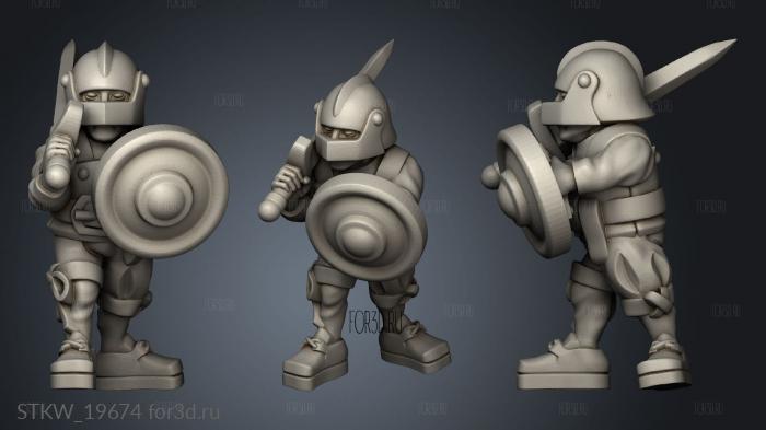 skirmishers stl model for CNC