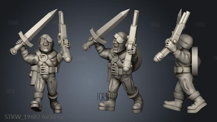 skirmishers stl model for CNC