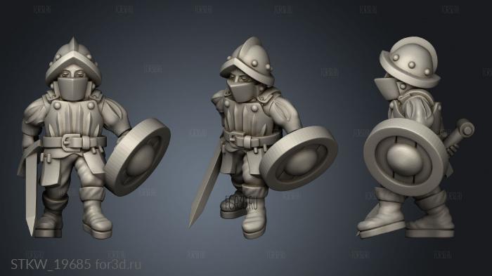 skirmishers stl model for CNC