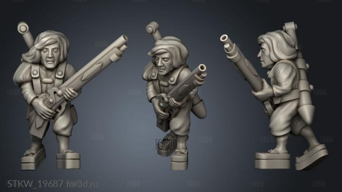 skirmishers stl model for CNC