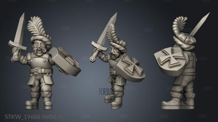 skirmishers stl model for CNC