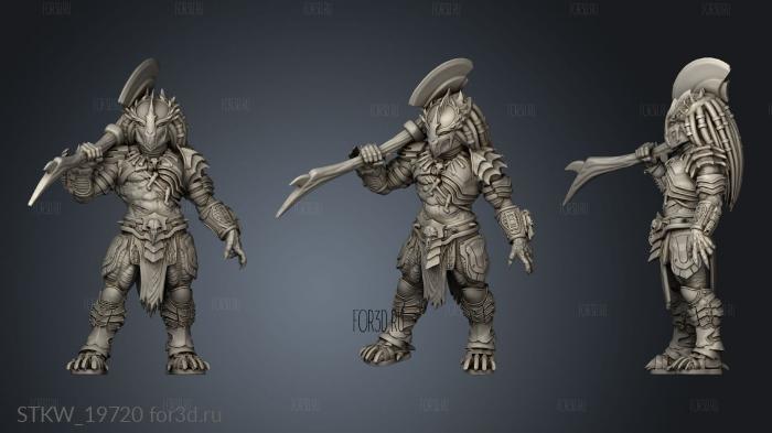 SKULL HUNTERSWHITE CROW LEADER HUNTER WITH THE BIG AX SERGIO CLAN 3d stl модель для ЧПУ