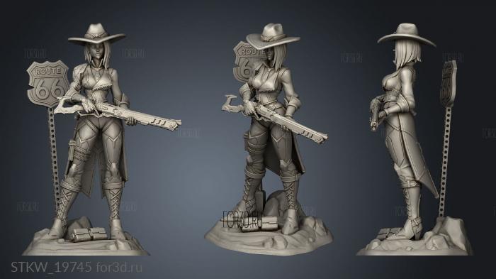 skyler Ashe Overwatch stl model for CNC