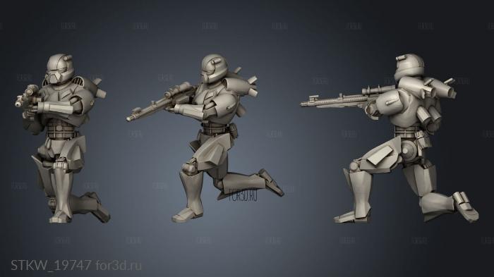 Skytroopers Premiumver Skytrooper Kneeling stl model for CNC