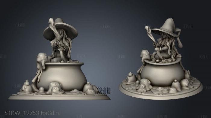 Slime Witch stl model for CNC