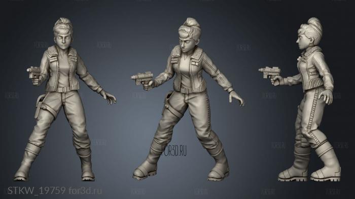 Female Smuggler stl model for CNC