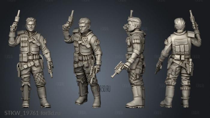 Male Scoundrel stl model for CNC