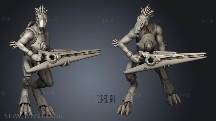 Sniper Jackals Jackal Beam Rifle stl model for CNC