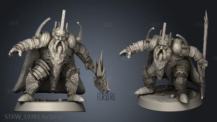 Snowy Mountain Frost Duergar stl model for CNC