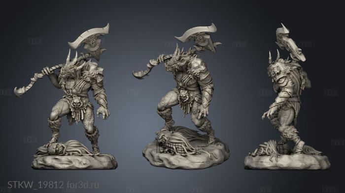 IV Dragul Dragonborn Barbarian stl model for CNC