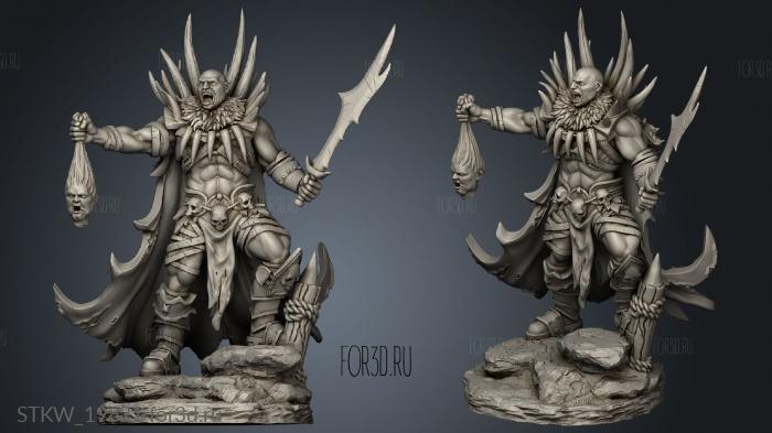 Vol VI Vol Rhel Corrupted Barbarian base stl model for CNC