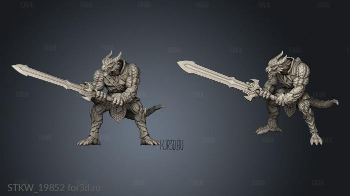 some Dragonborn Paladin BLOODY SWORD 3d stl модель для ЧПУ