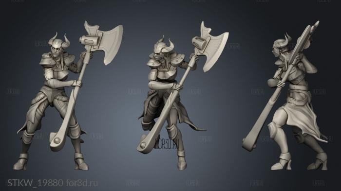 Dark Dragoon Lady Defensive stl model for CNC