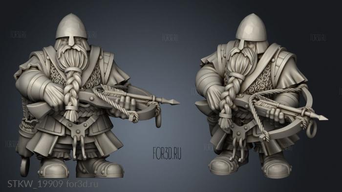 DWARF CROSSBOWMEN stl model for CNC