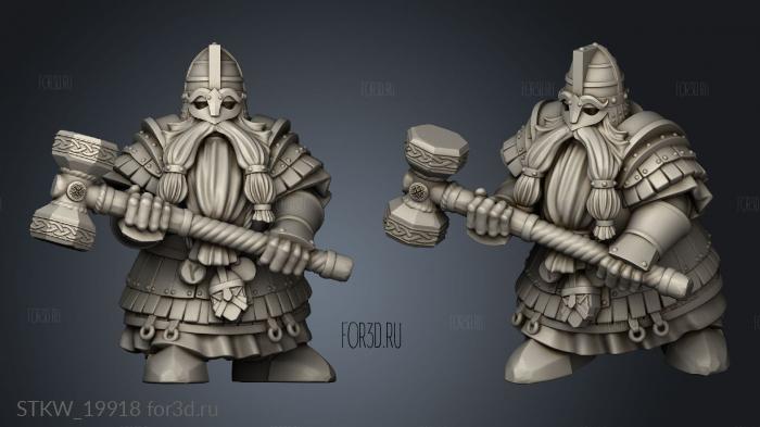 DWARF KINGSGUARD stl model for CNC