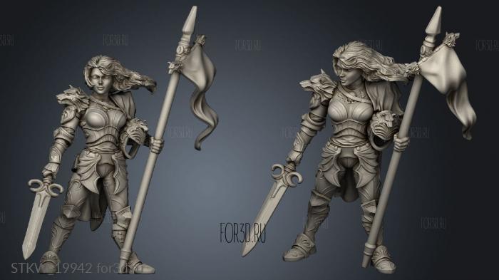 Fighter Brunhilda Female Knight stl model for CNC