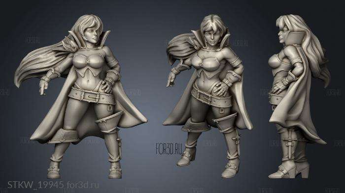 Fighter Elaine Mage Apprentice stl model for CNC